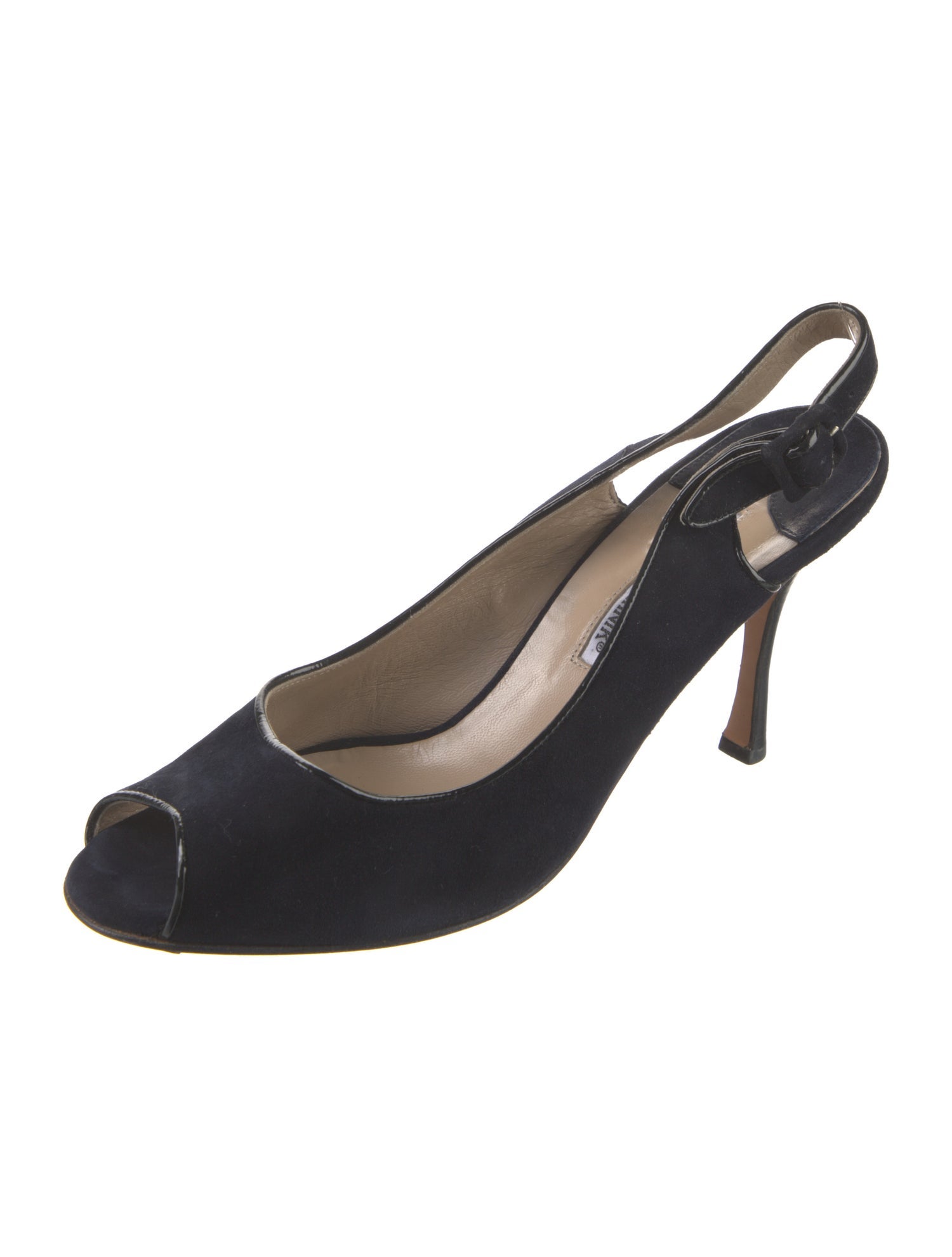 Manolo Blahnik Patent Leather Slingback Pumps